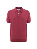 Gran Sasso Men's Cherry Red Classic Cotton Polo Shirt – Siebentaschen