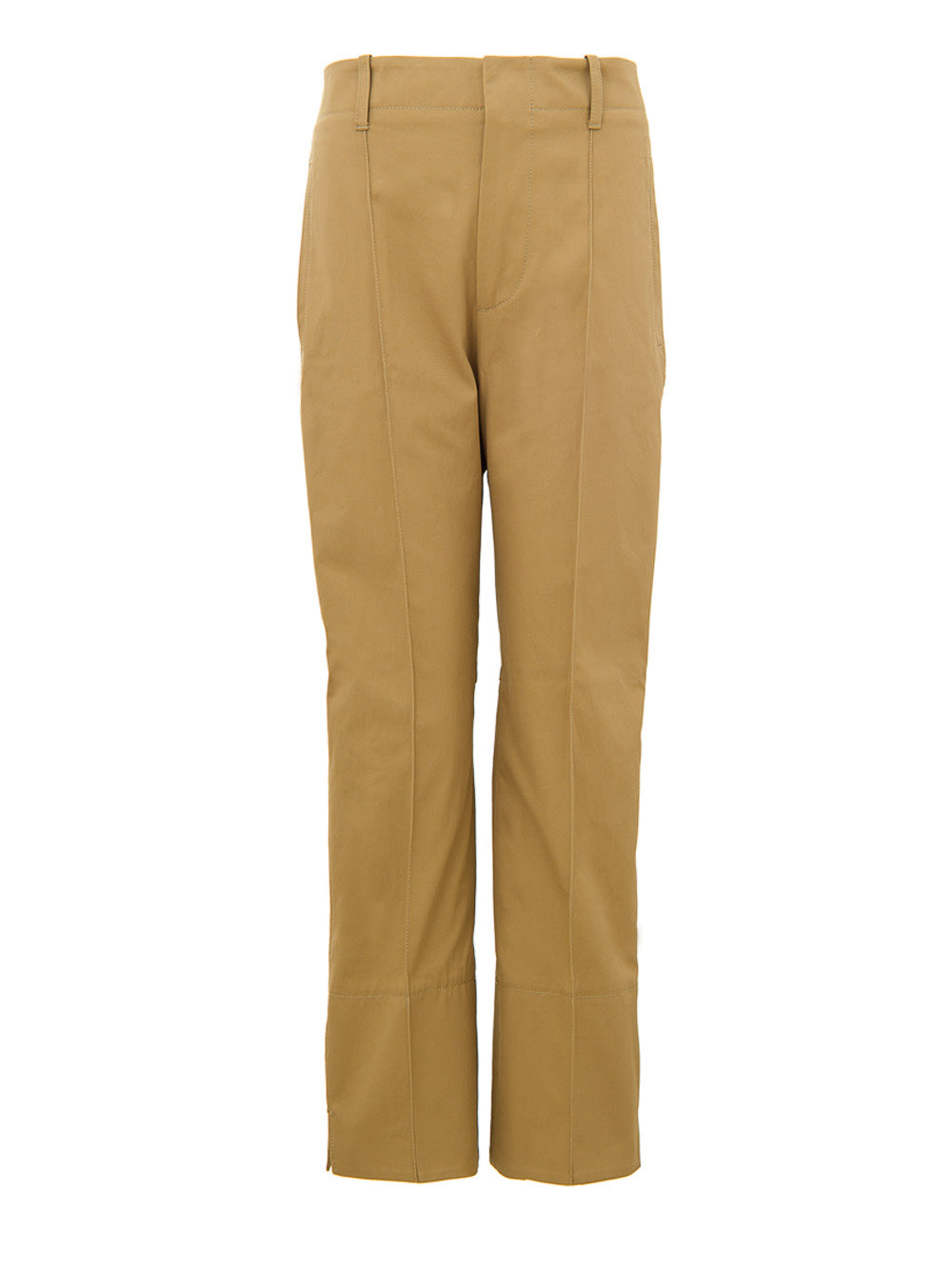 Bottega Veneta Beige Twill High-Waist Tailored Trousers – Siebentaschen