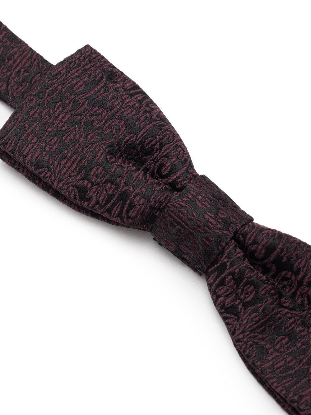 Dolce & Gabbana Black Silk Embroidery Bow Tie