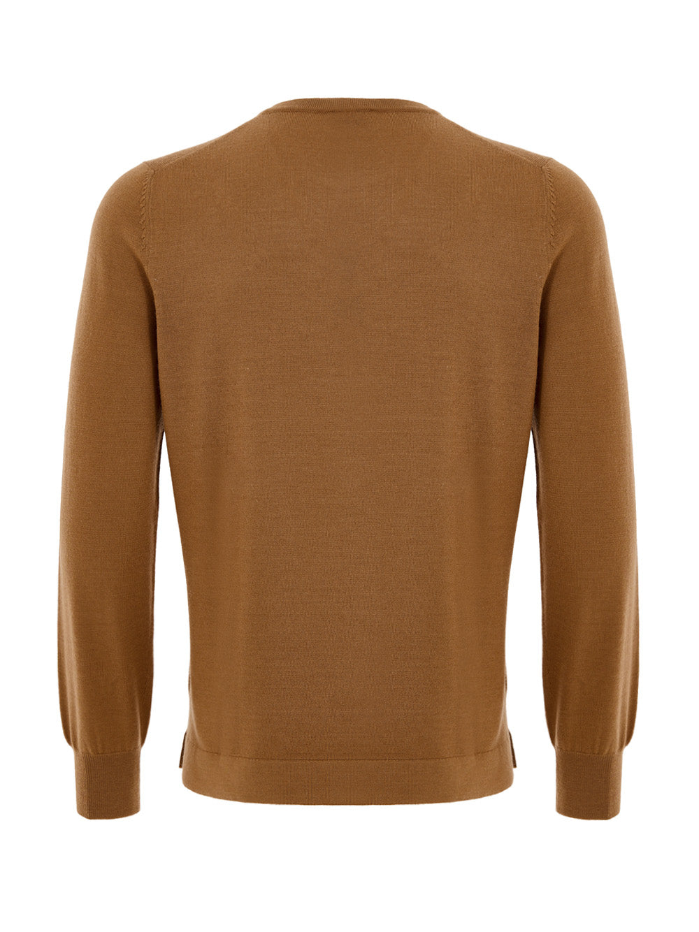 Gran Sasso Brown Fine Wool Crewneck Sweater