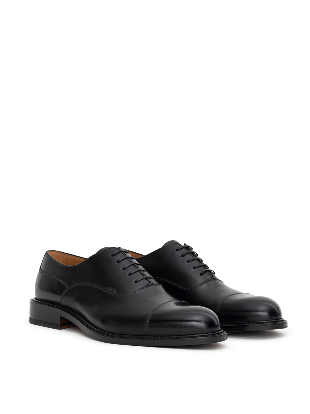 Dior Black Leather Lace-Up Oxford Loafer