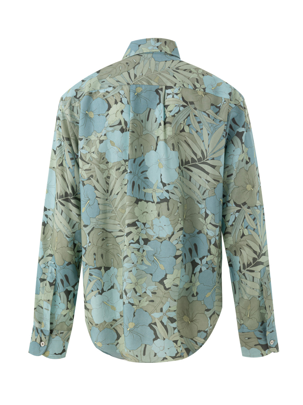 Tom Ford Light Blue Floral Print Shirt with Chest Pocket – Siebentaschen