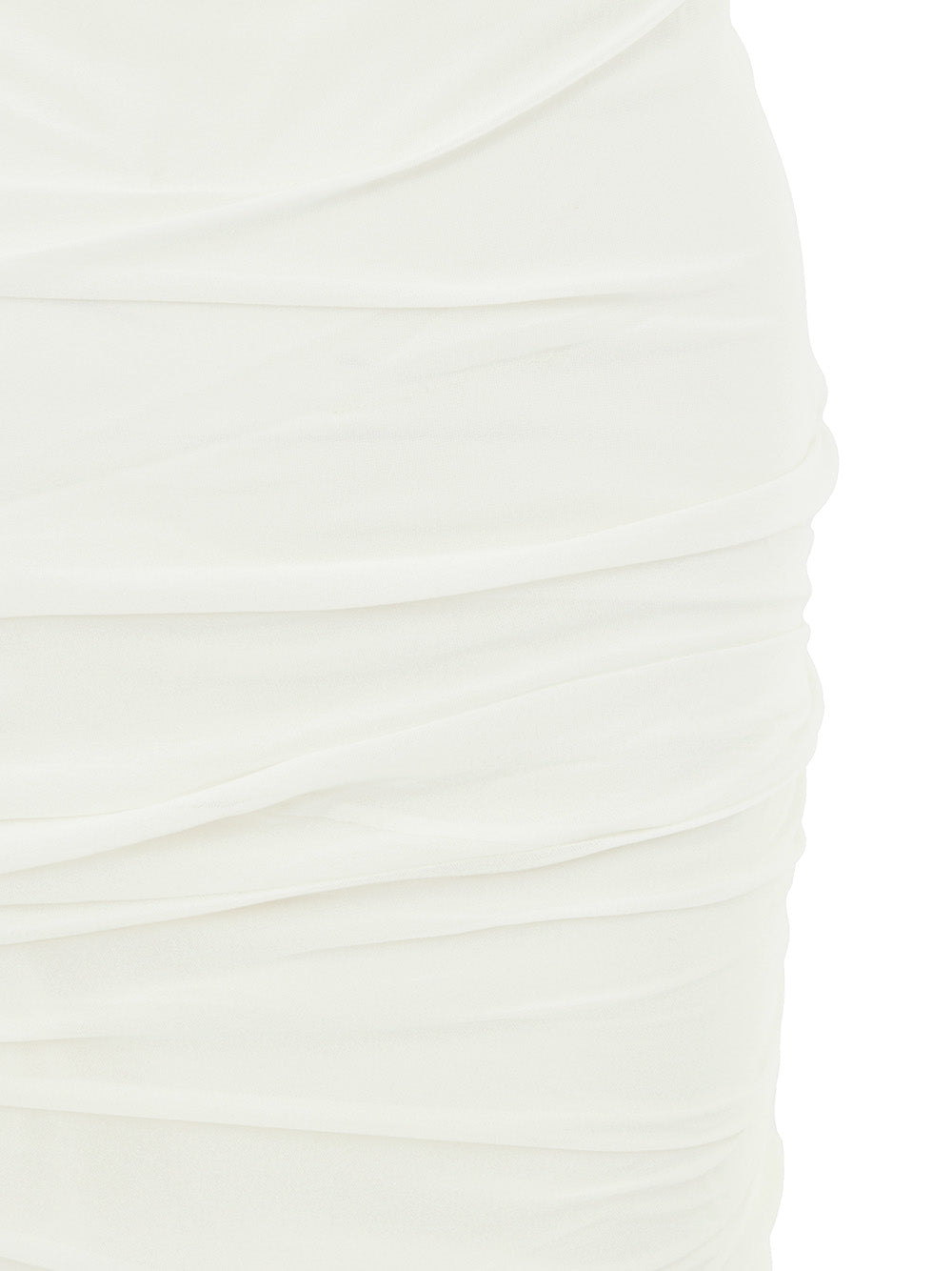 Tom Ford White Draped Skirt with Lace Detail