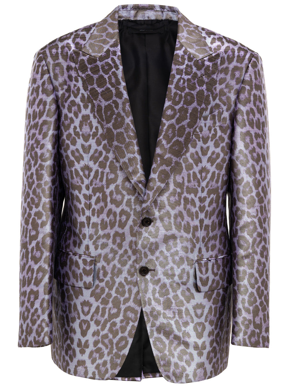 Tom Ford Men's Purple Leopard Print Single-Breasted Jacket – Siebentaschen