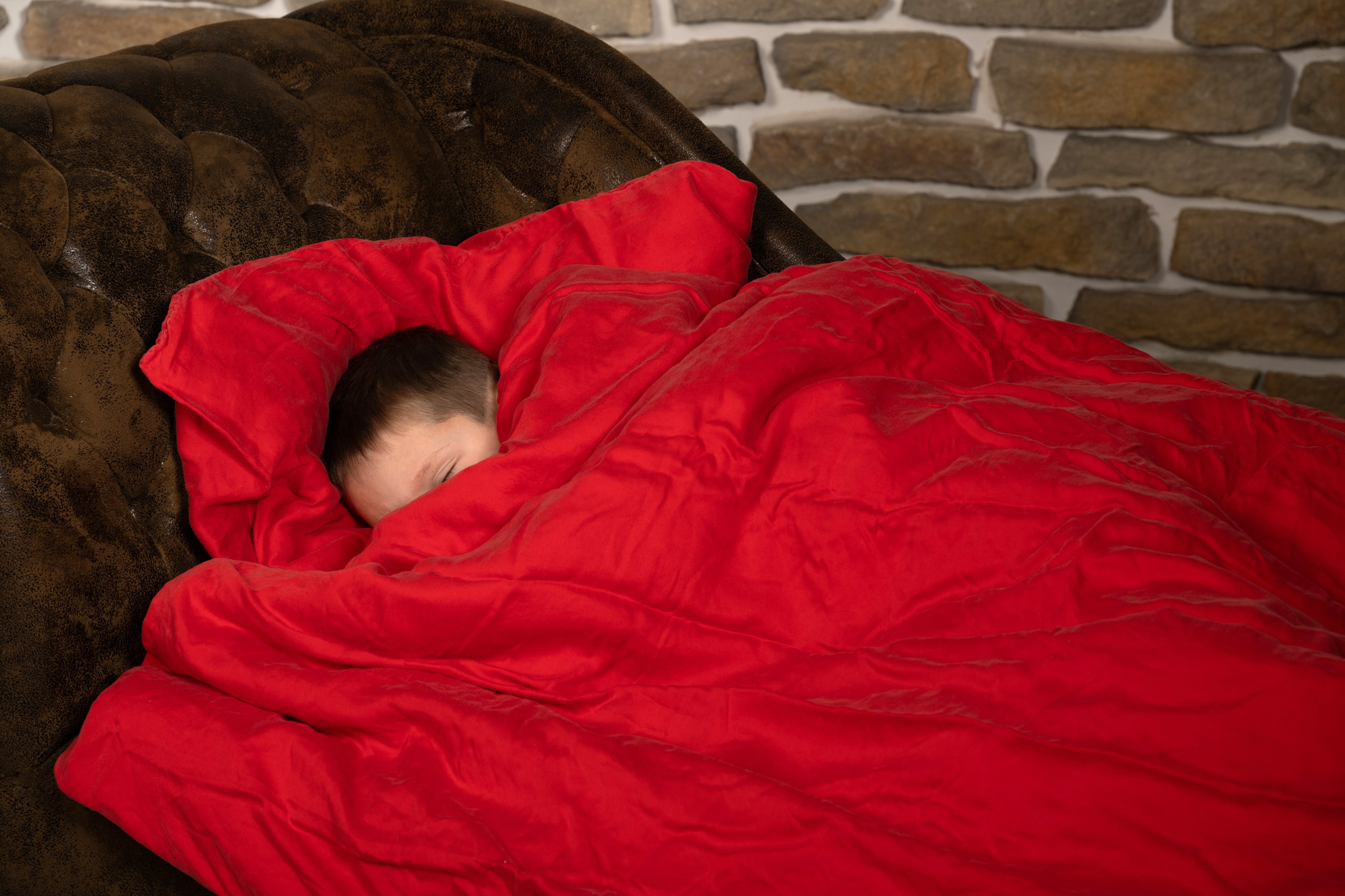 Premium Lyocell Kinderbettwäsche "Aurora Red"