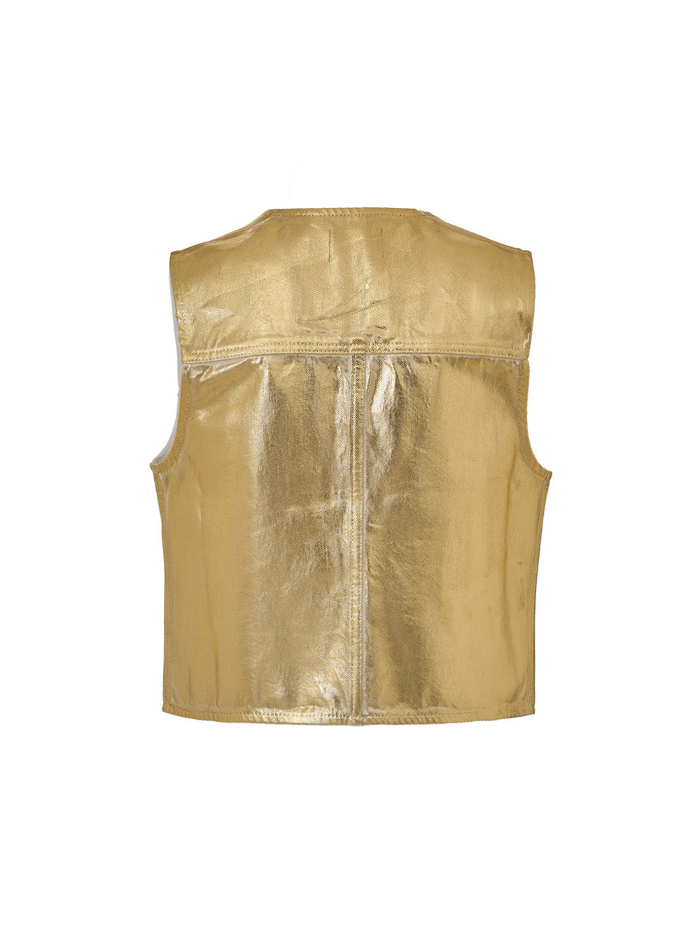 Ganni Gold Coated Gilet