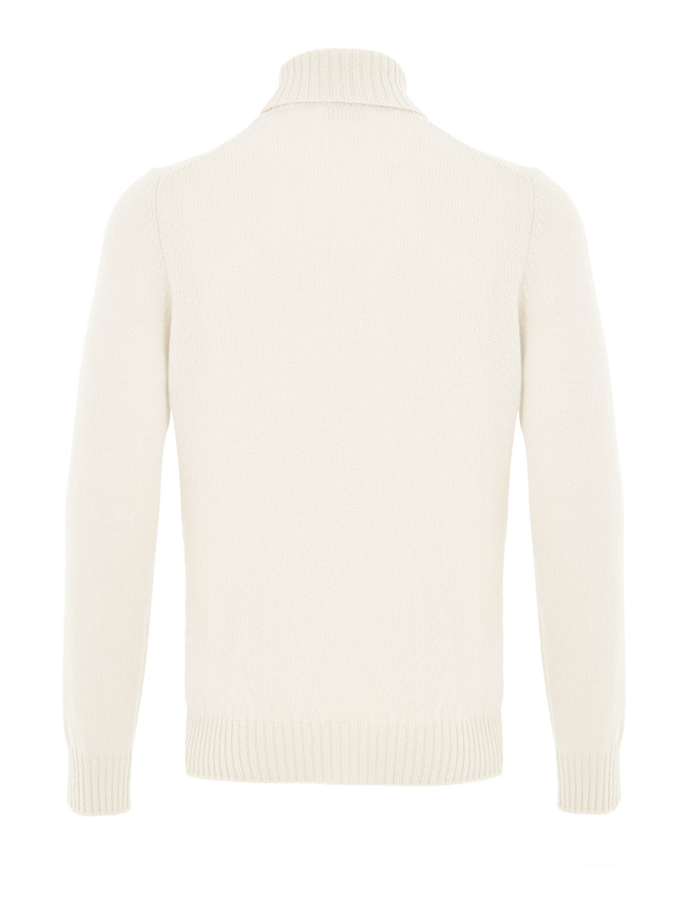 Gran Sasso White Wool Turtleneck Sweater