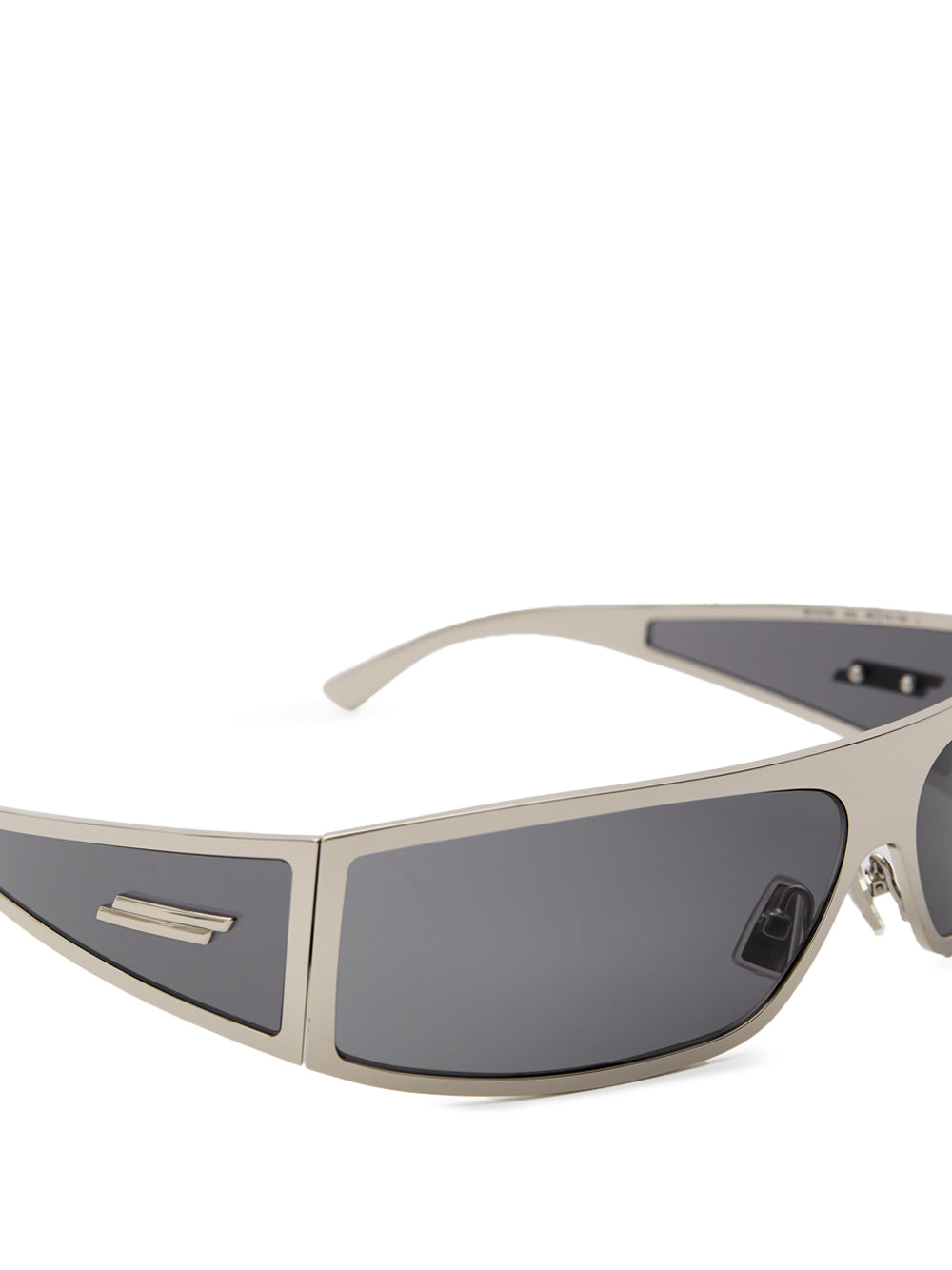 Bottega Veneta Silver Metal Wraparound Sunglasses