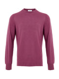 Gran Sasso Purple Wool Crewneck Sweater