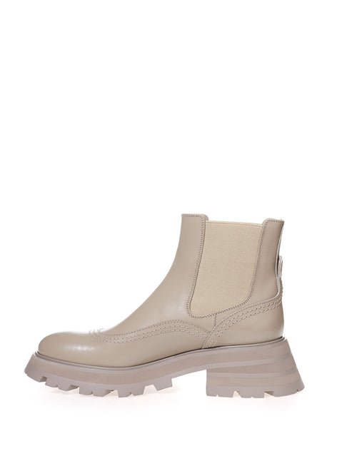 Alexander McQueen Ankle Boots Taupe