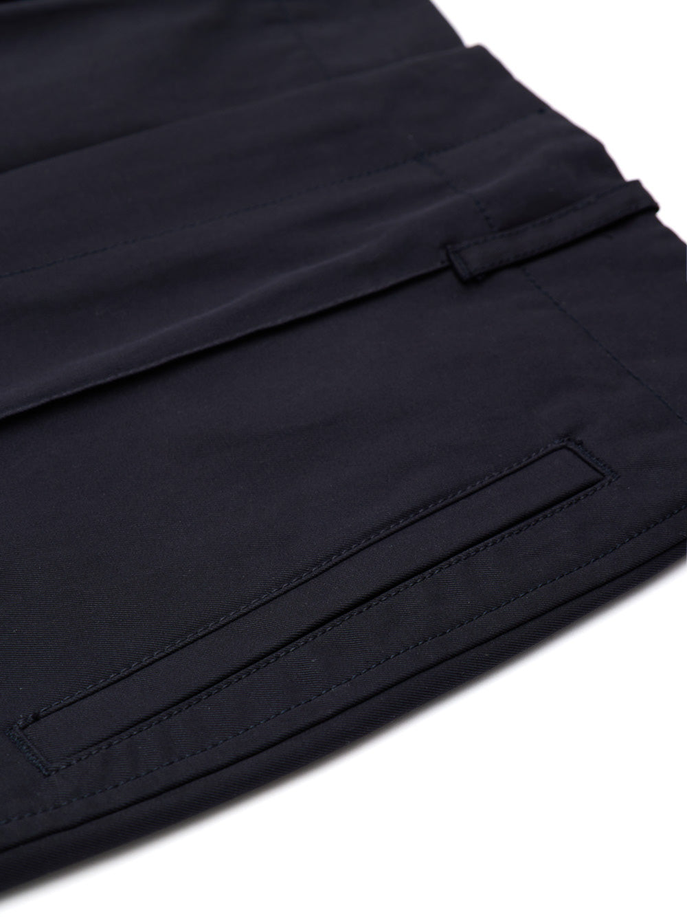 Bottega Veneta Navy Blue Twill High-Waist Tailored Trousers – Siebentaschen