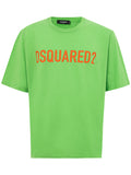 Oversized Cotton T-Shirt with Dsquared2 logo