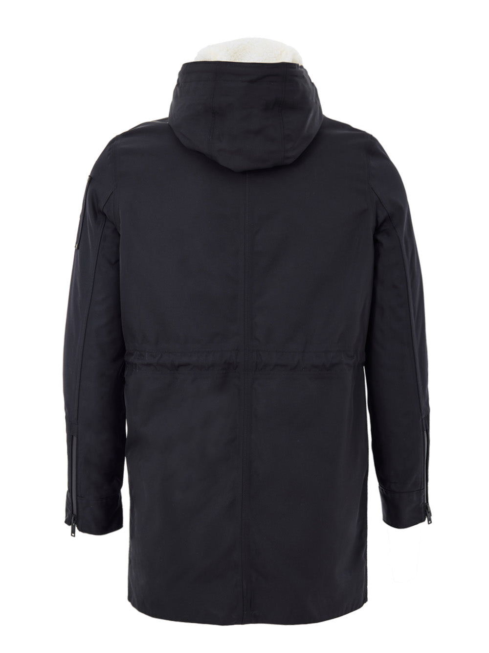 Moose Knuckles Blue Parka Jacket with Drawstring