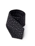 Jil Sander Black Silk Tie with Micro Print 7cm