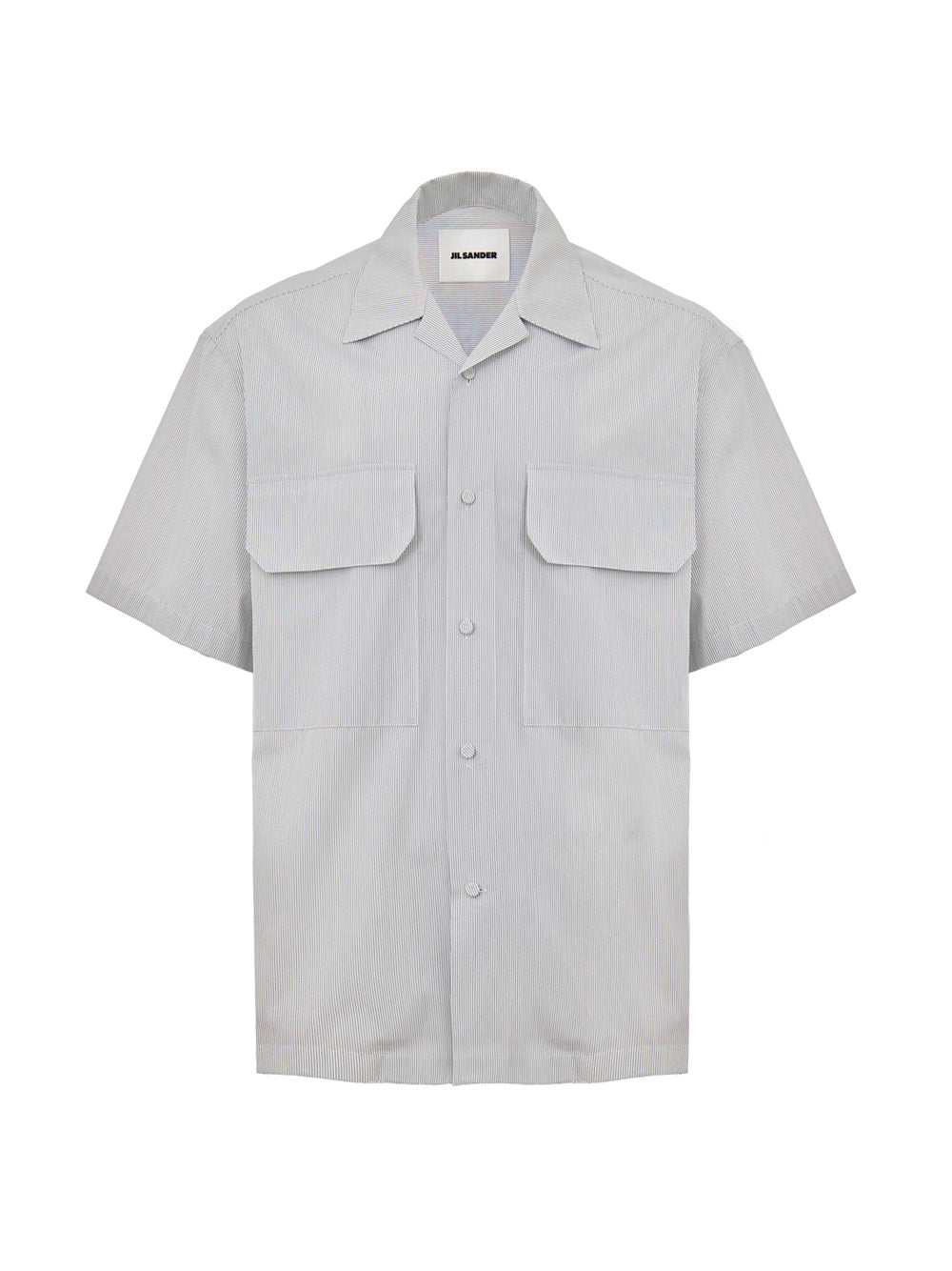 Jil Sander Blue Micro-Stripe Boxy-Fit Short-Sleeve Shirt – Siebentaschen
