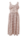 Flower print allover strapless dress