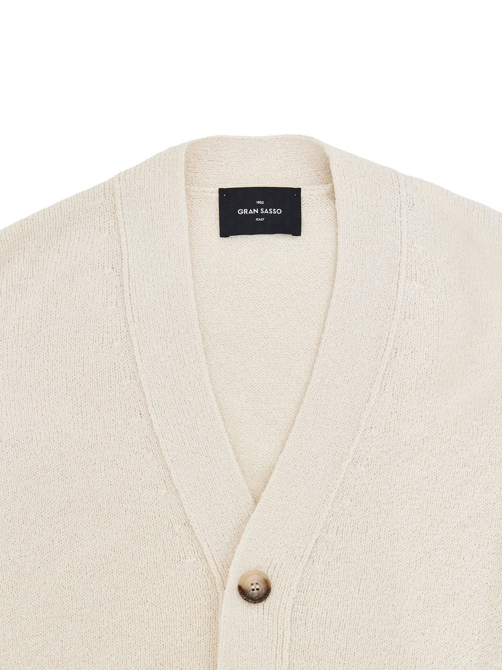 Gran Sasso Cream White Cotton Cardigan Sweater