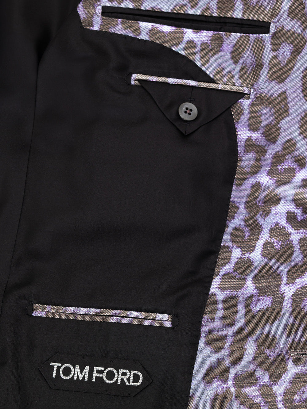 Tom Ford Men's Purple Leopard Print Single-Breasted Jacket – Siebentaschen