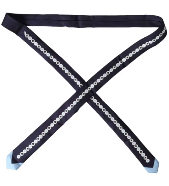 Dolce & Gabbana Blue Card Deck Symbols Adjustable Silk Tie
