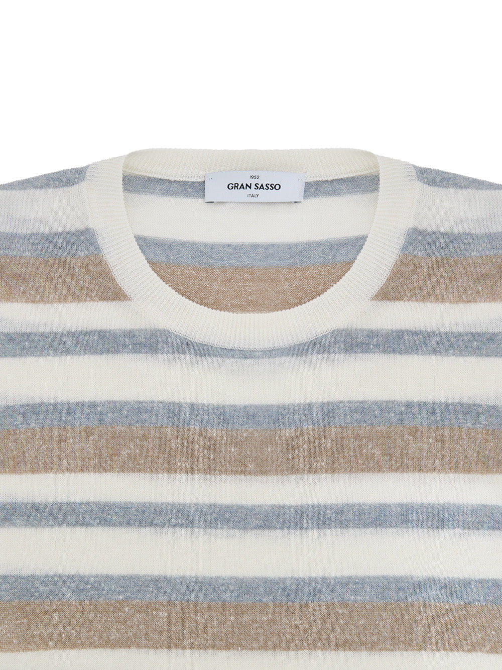 Gran Sasso Multicolor Linen Blend Crewneck Sweater