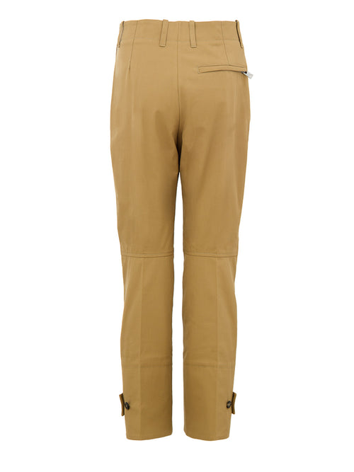 Bottega Veneta Beige Twill High-Waist Tailored Trousers – Siebentaschen