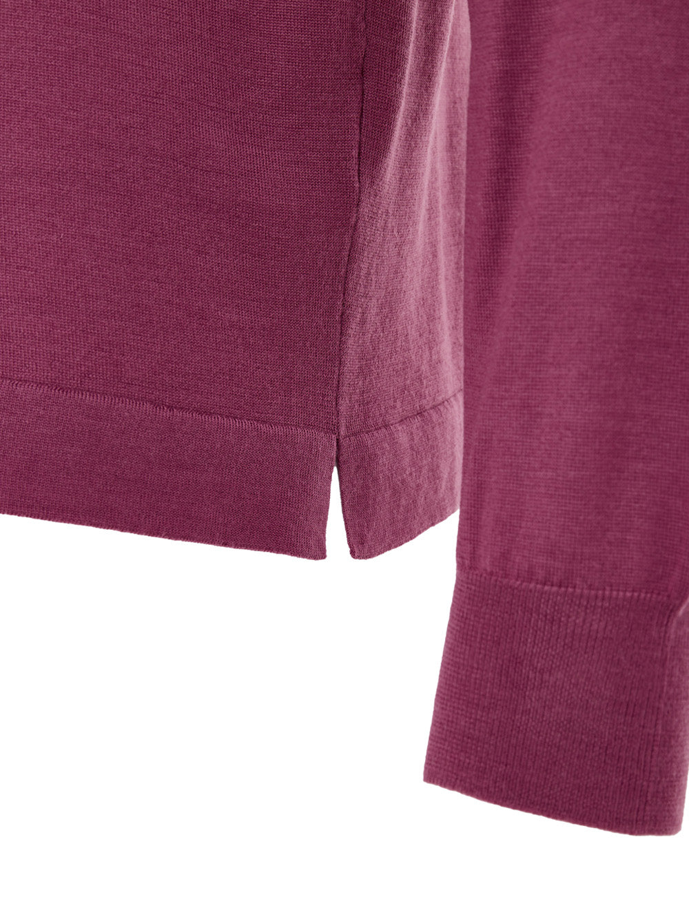 Gran Sasso Purple Wool Crewneck Sweater