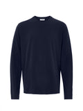 Jil Sander Blue Long-Sleeve T-Shirt with Tone Embroidered Logo – Siebentaschen