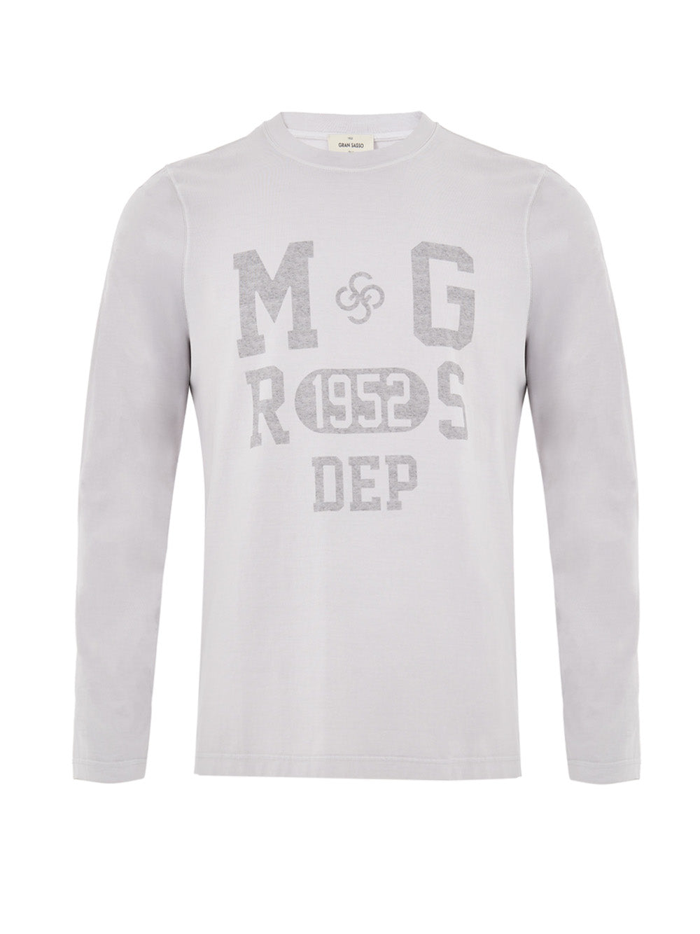 Gran Sasso Long-Sleeved Gray Cotton Sweater