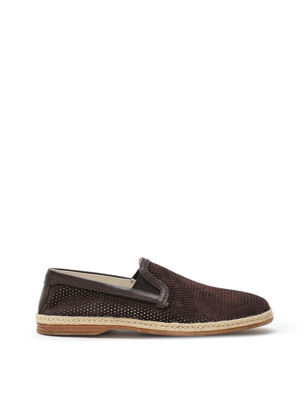 Dolce & Gabbana Brown Perforated Suede Slipper