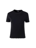 Tom Ford Black Stretch Rib Crop Top – Short, Slim Fit – Siebentaschen