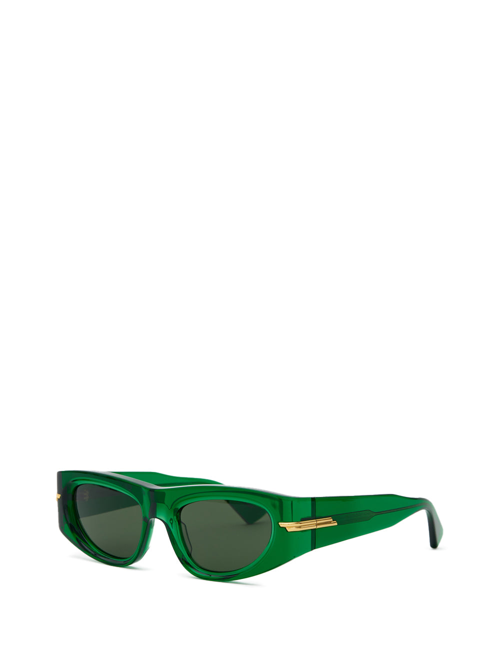 Bottega Veneta Transparent Green Acetate Sunglasses