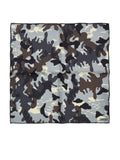 Tom Ford Light Gray Camouflage Print Silk Pocket Square