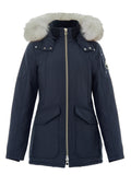 Moose Knuckles Field Jacket with Fur Collar in Blue