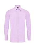 Tom Ford Men's Lightweight Cotton Shirt with Point Collar Viola chiaro – Siebentaschen