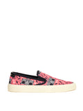 Pink Canvas Slip-On with Radio Print Saint Laurent