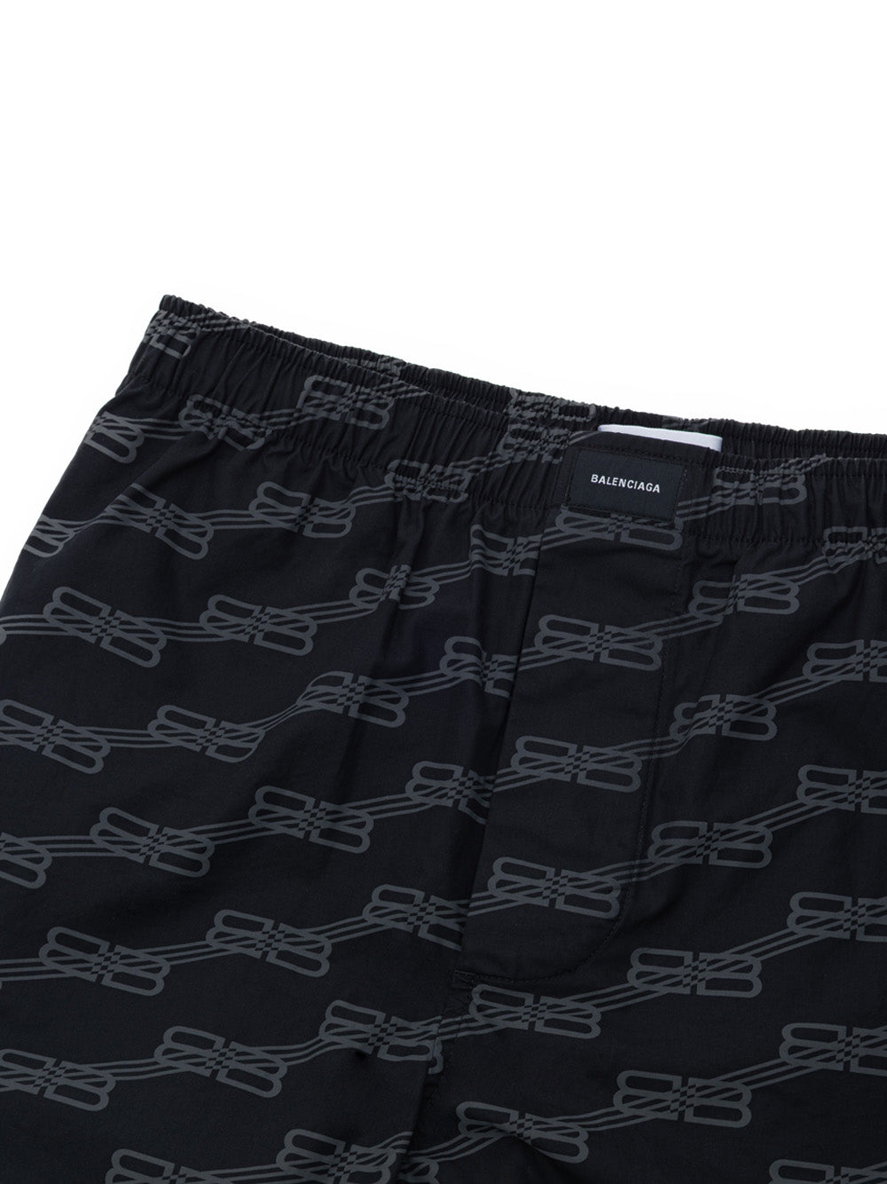 Balenciaga Allover Logo Print Pyjama Shorts Black – Siebentaschen