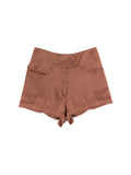 Tom Ford Dusty Pink Satin Shorts with Concealed Fastening – Siebentaschen