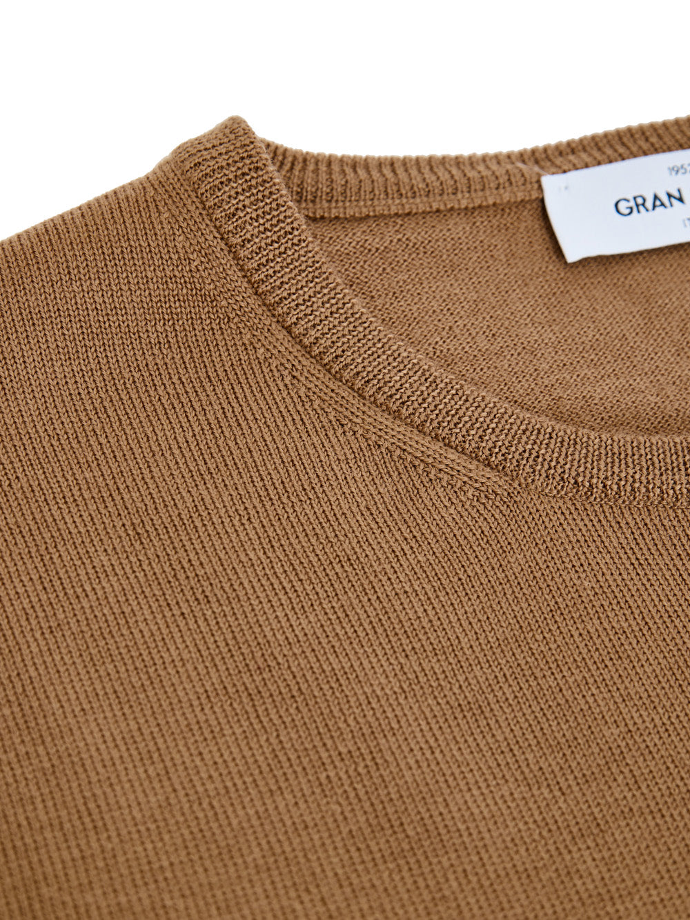 Gran Sasso Brown Fine Wool Crewneck Sweater