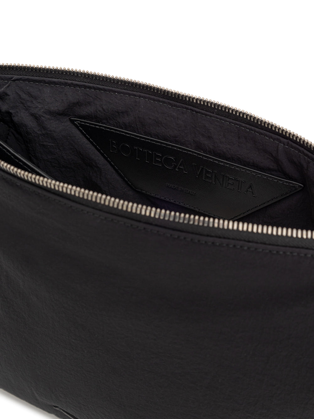 Bottega Veneta Black Nylon Light Paper Clutch