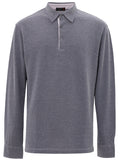 Corneliani Blue Long-Sleeve Polo