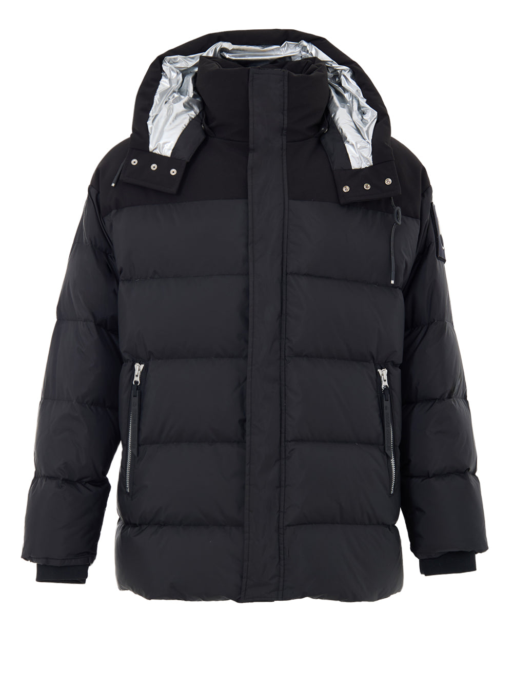 Moose Knuckles Black Hooded Padded Jacket