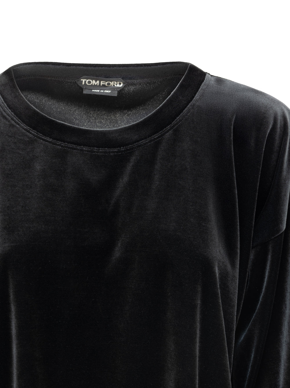 Tom Ford Black Velvet Long Sleeve Sweater