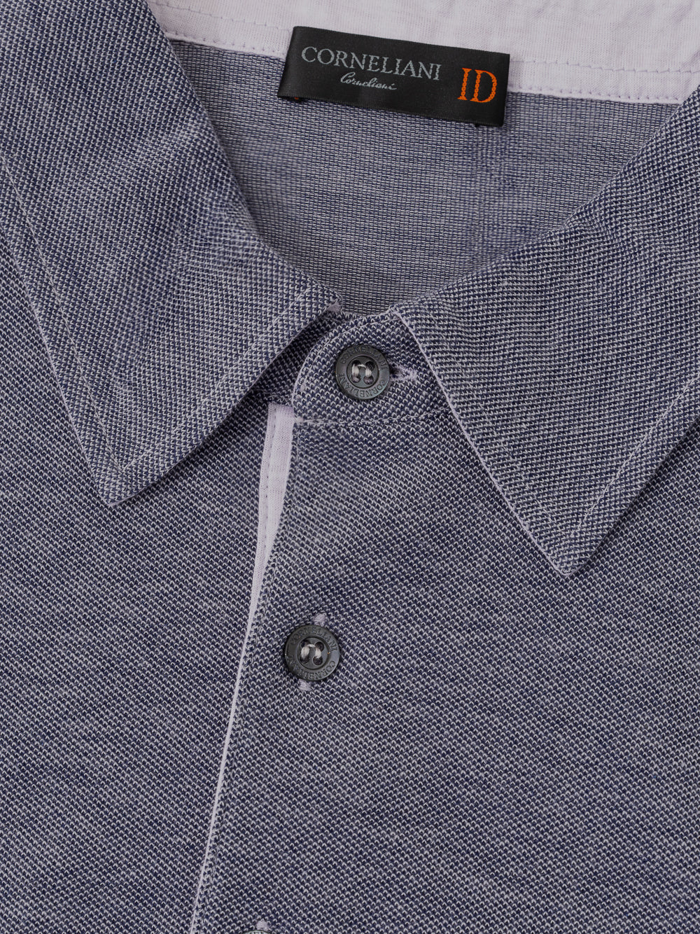 Corneliani Blue Long-Sleeve Polo