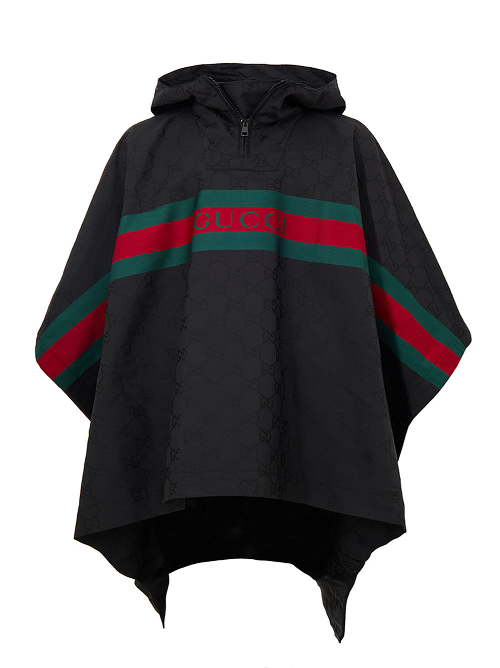 Gucci Black GG Monogram Technical Cape with Web Logo – Siebentaschen