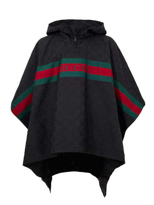Gucci Black GG Monogram Technical Cape with Web Logo – Siebentaschen