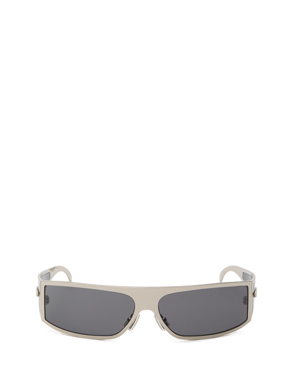 Bottega Veneta Silver Metal Wraparound Sunglasses