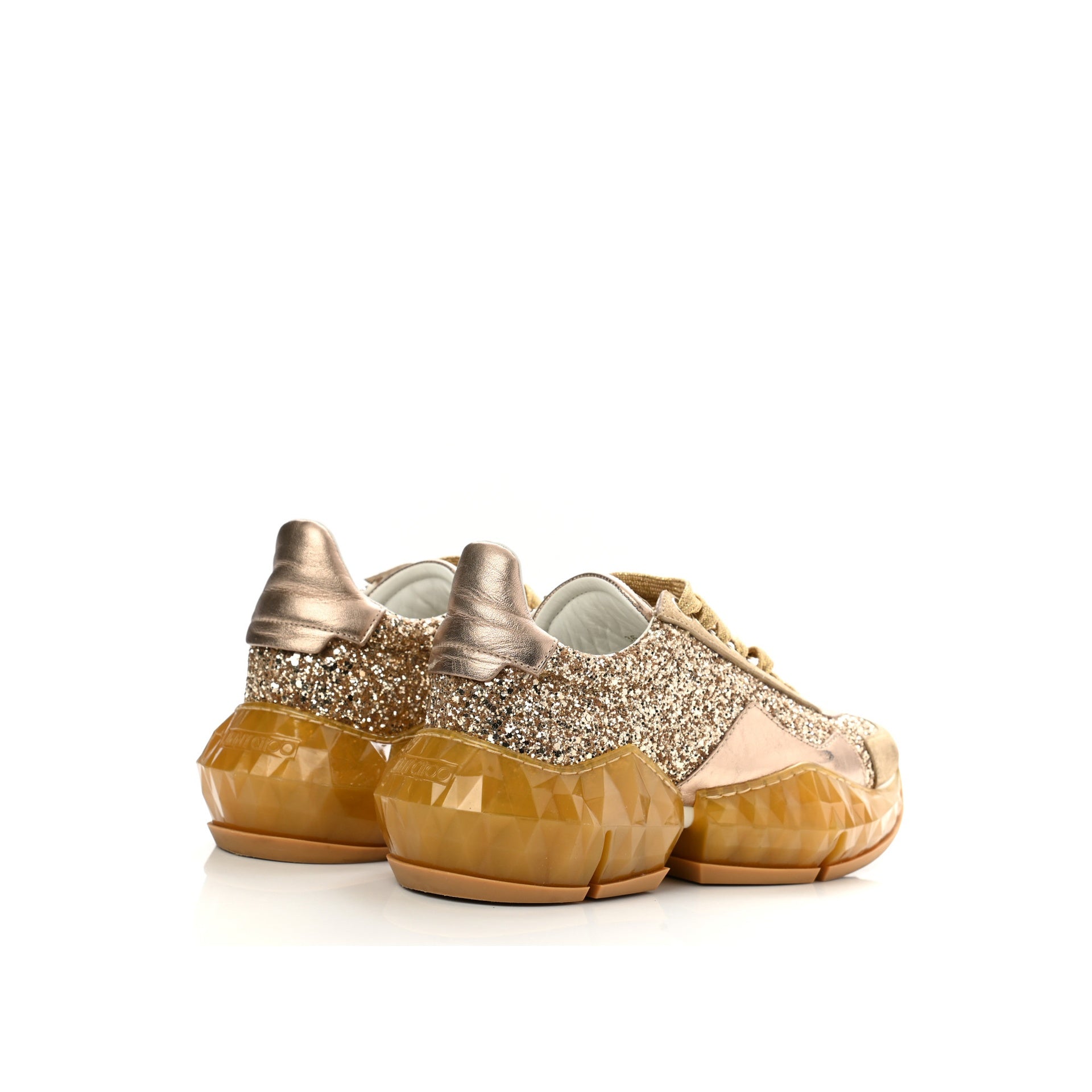 Jimmy Choo Diamond Glittered Sneakers - WOMEN SHOES - JIMMY CHOO - Tluxy New
