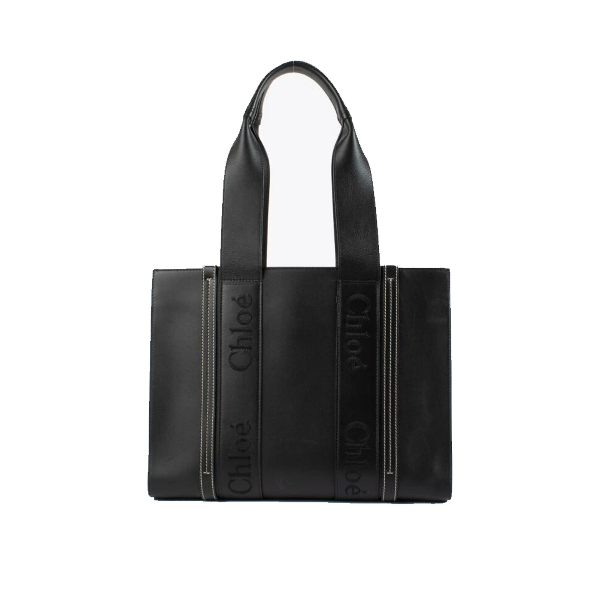 Chloe Woody Medium Leather Tote Bag