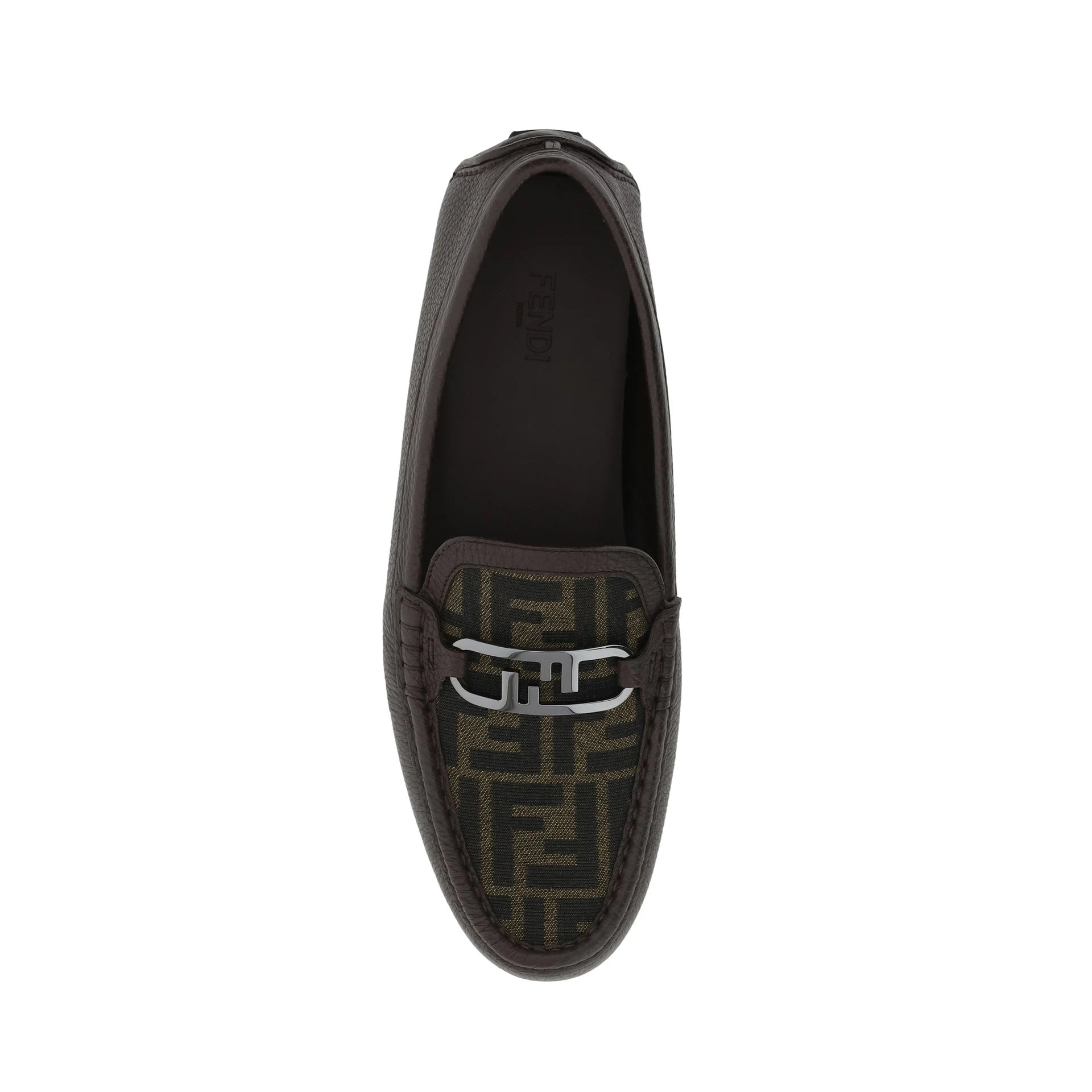 Fendi Leather Monogram Loafers