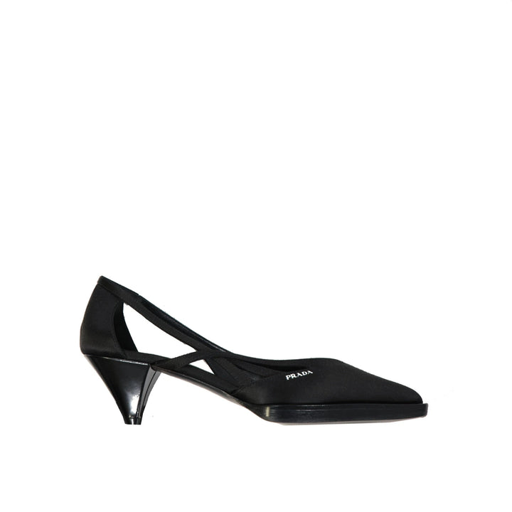 Prada 55mm Cut-Out Satin Pumps